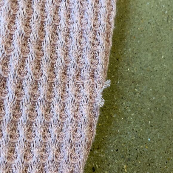Dainty Hooligan Pale Pink Waffle Knit Open Cardigan (Size: Small) - Picture 13 of 13